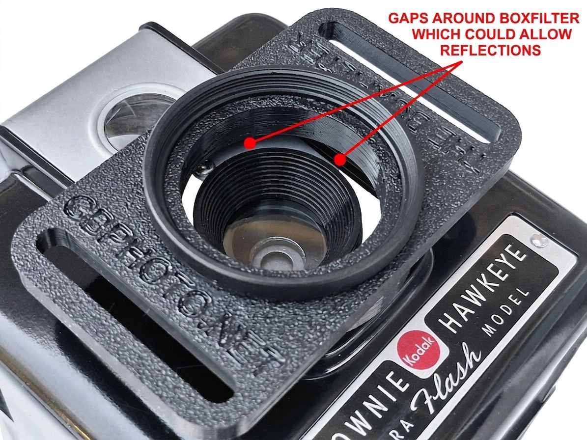 Checking fit of spacer on lens barrel.