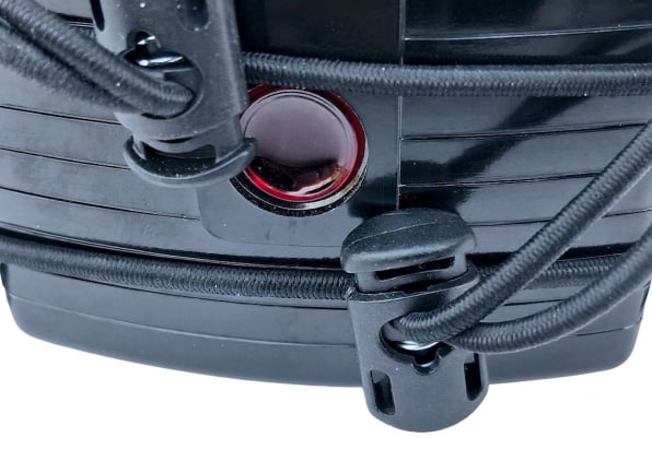 Close-up view showing unobstructed red window.