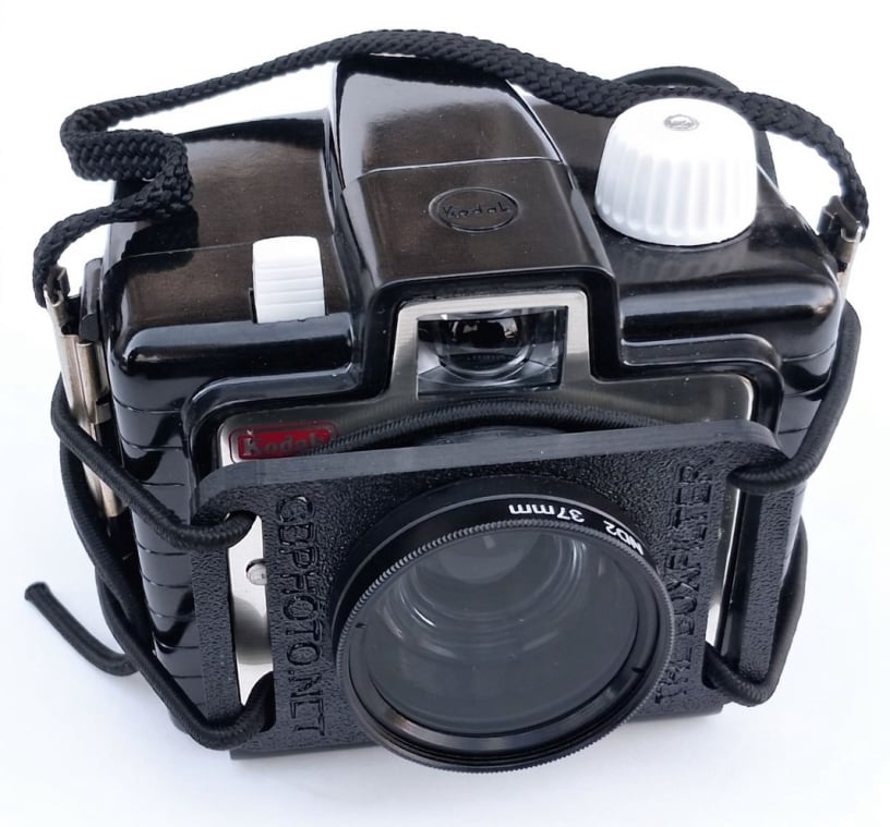 BoxFilter installed on a Brownie Bullet with an ND2 filter, ready to shoot!