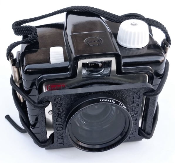 BoxFilter fully installed on a Brownie Bullet with an ND2 filter, ready to shoot!